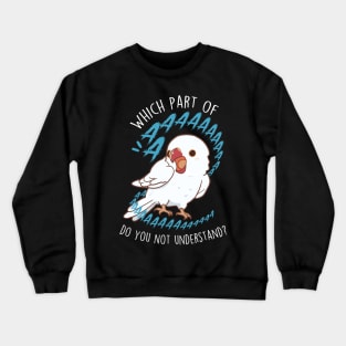 White Indian Ringneck Parrot Aaaa Crewneck Sweatshirt